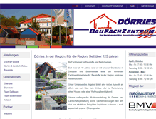 Tablet Screenshot of baufachzentrum-doerries.de
